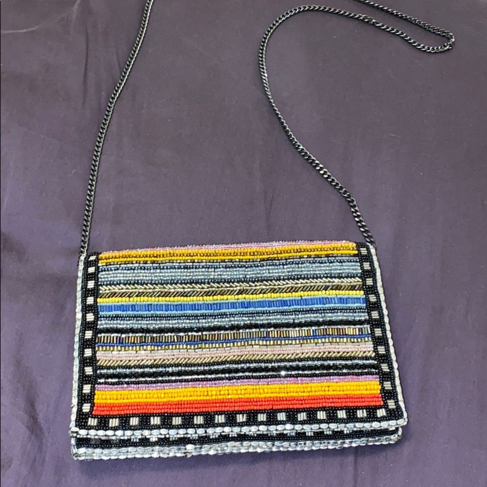 Mary frances beaded clutch bag